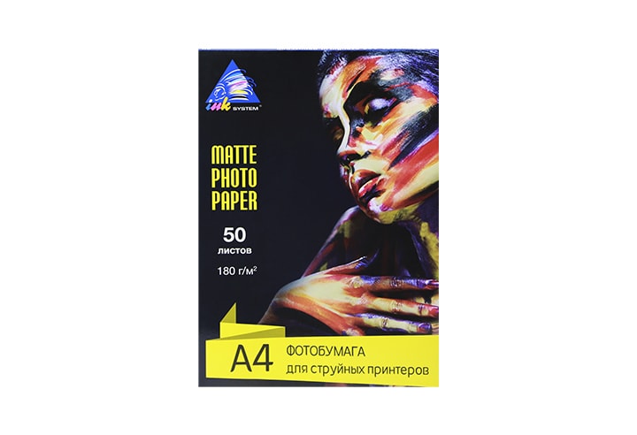 изображение Матовая фотобумага INKSYSTEM Matte Photo Paper 180g, A4, 50 листов